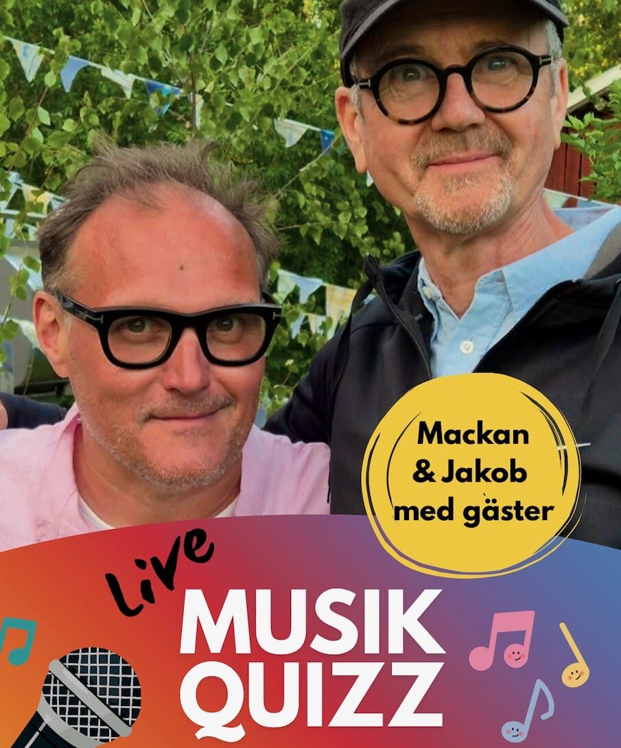 Marcus och Jakob och texten live Musik Quizz